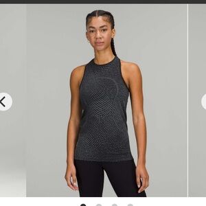 lululemon athletica Swiftly Tech High Neck Racerback Tank Top - Grid warp black